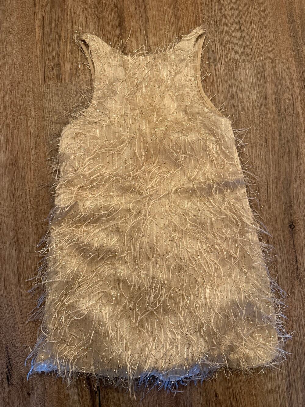 Zara Girl's Feather Glittery Fringe Dress Size 6